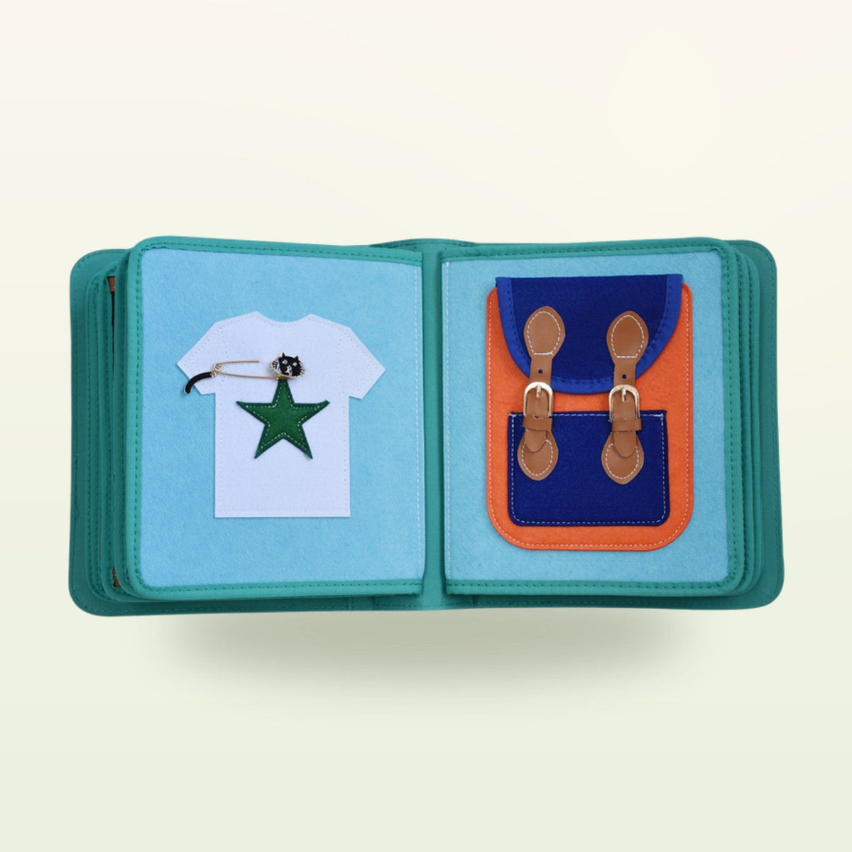 My First Book Kleiderschrank (lila) + Rucksack Set