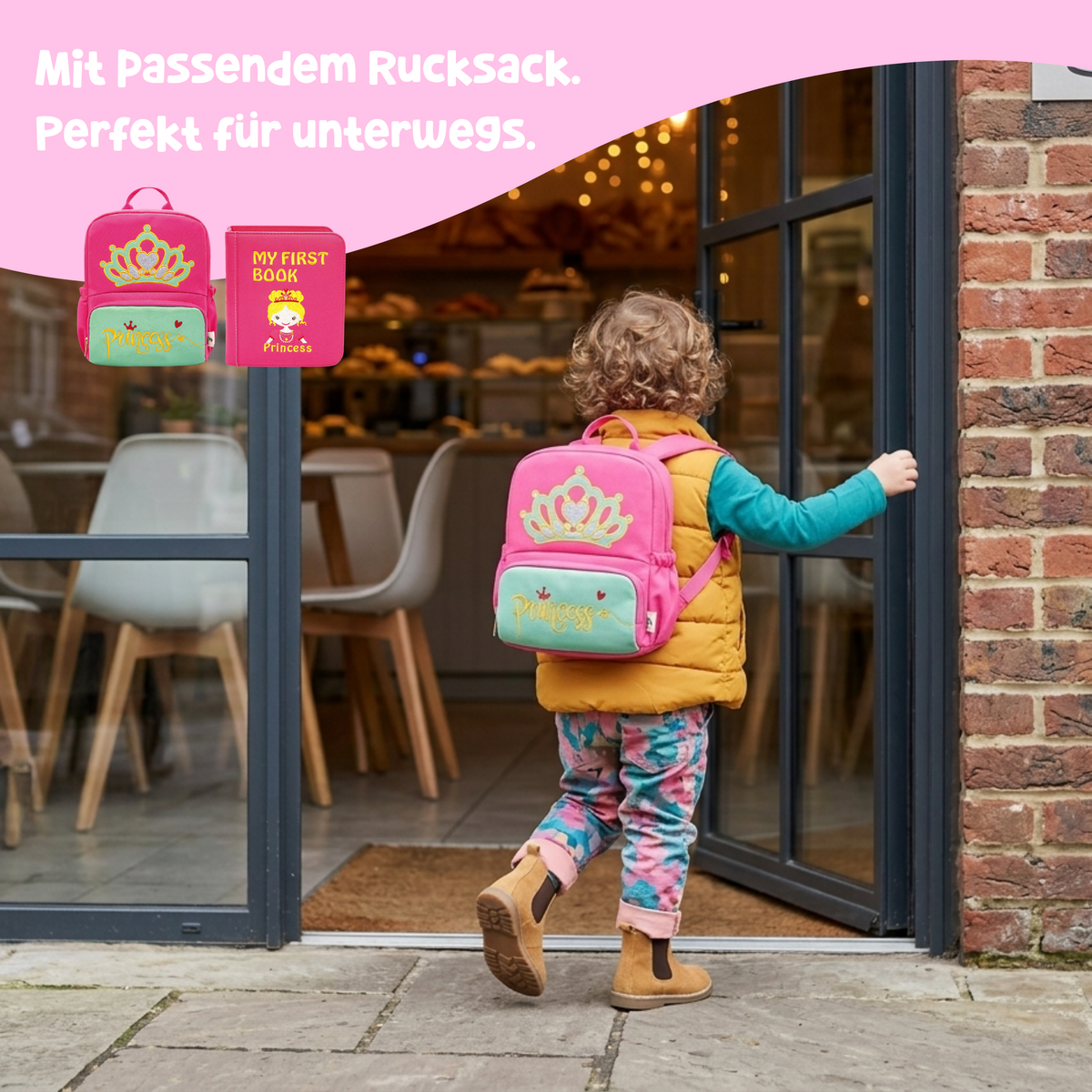 My First Book Kleine Feinschmecker (rosa) + Rucksack Set