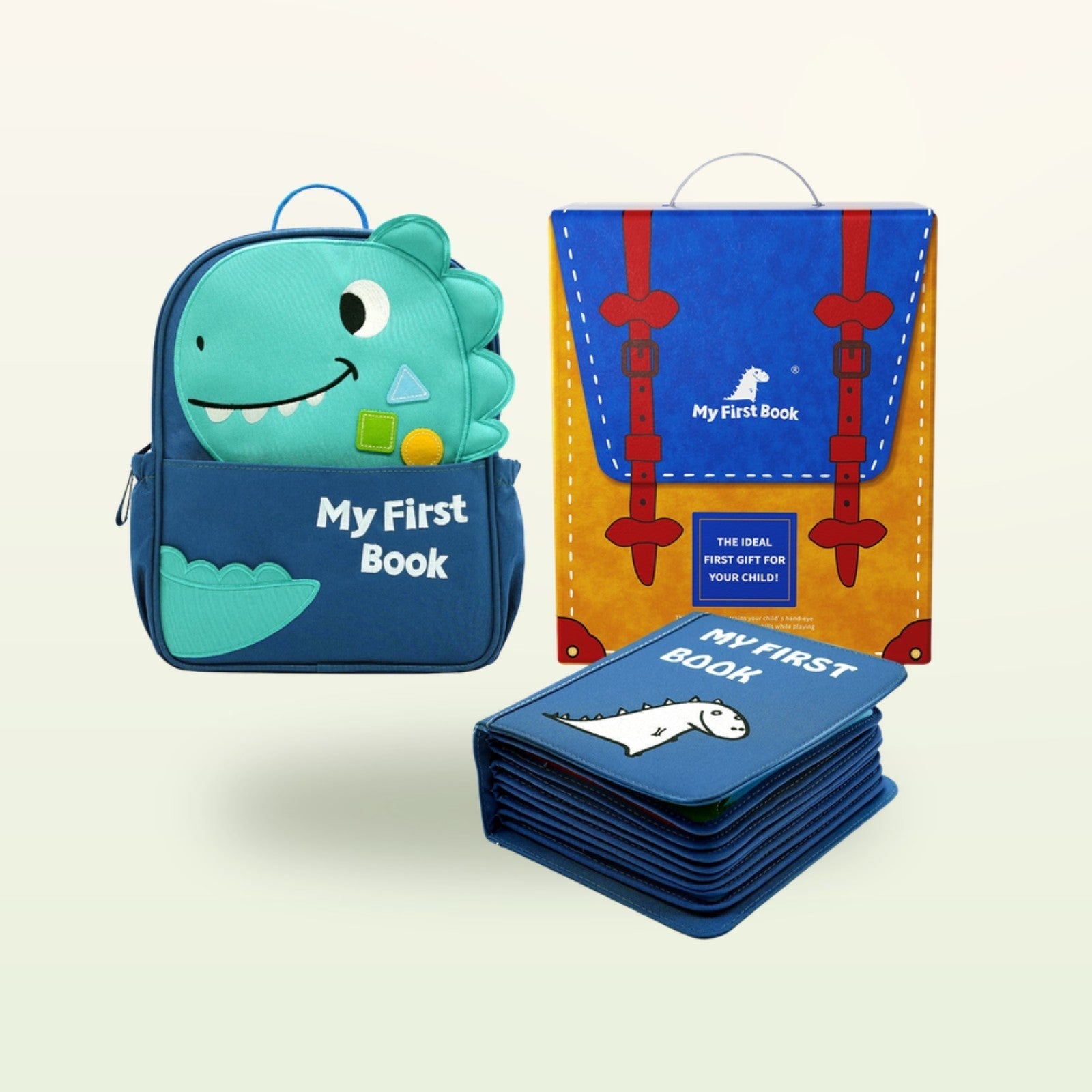 My First Book Mein Alltag (blau) Quiet Book mit Rucksack Set
