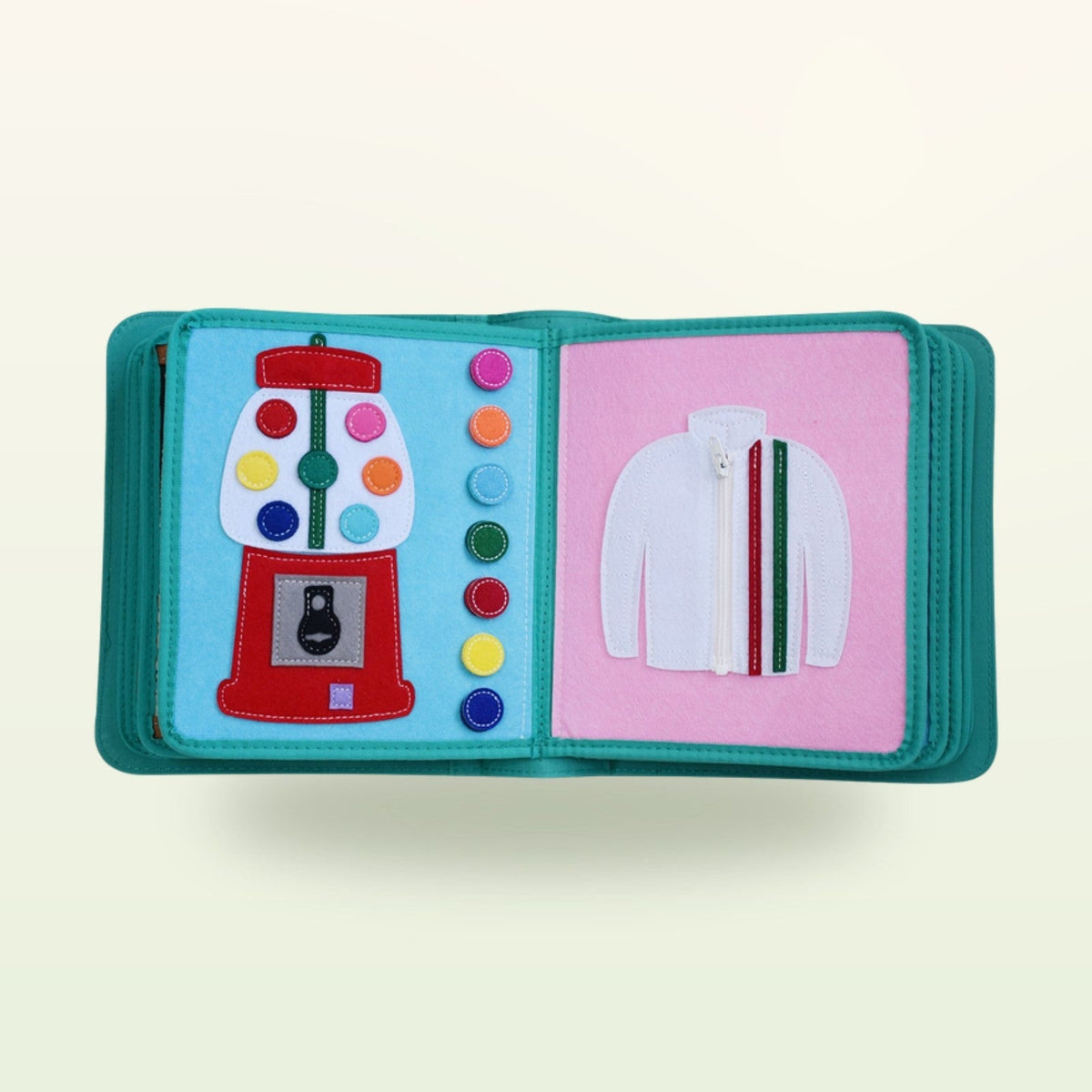 My First Book Kleiderschrank (grün) + Rucksack Set